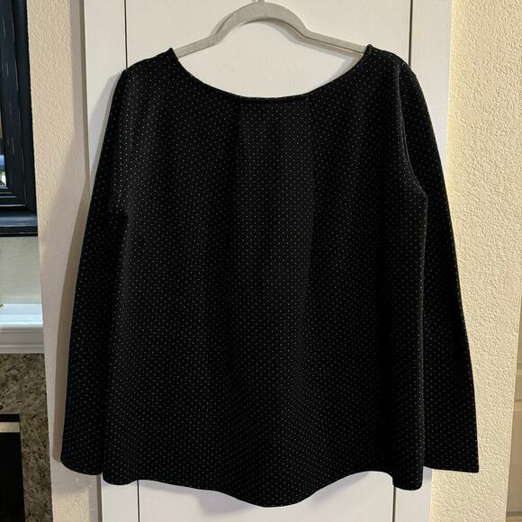 Ruti Scuba Essential Top Polka Dot Black Size 2/ Medium Lagenlook Casual - Picture 5 of 6